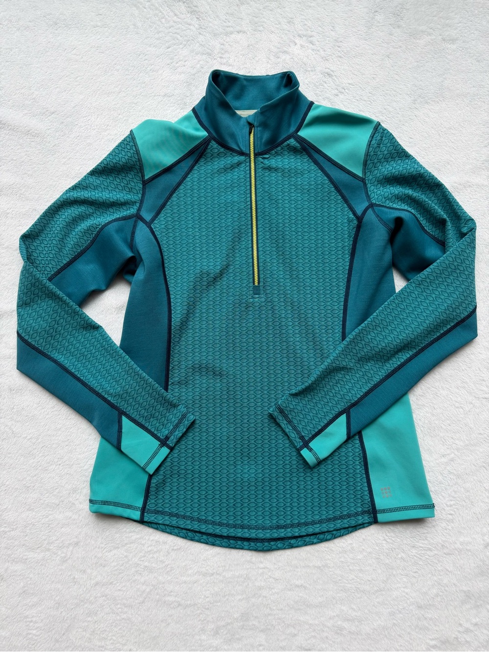 Title Nine Teal Blue Long Sleeve Active Top